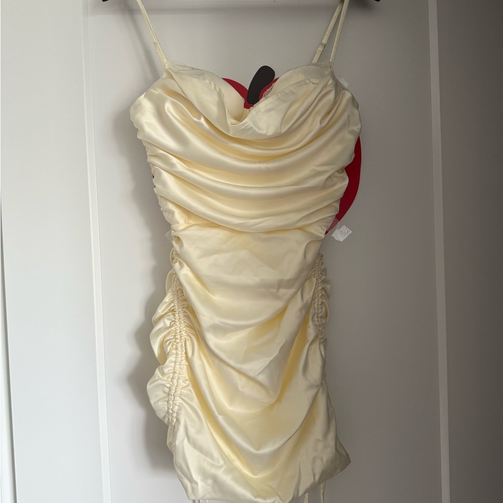 Oh Polly Cream Mini Dress
